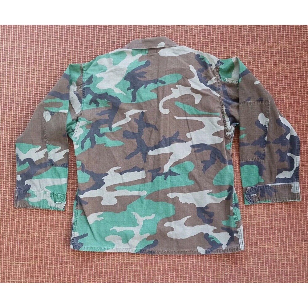 US Air Force Jacket Men Large Woodland Camo Patches Combat Utility Coat - Picture 2 of 6